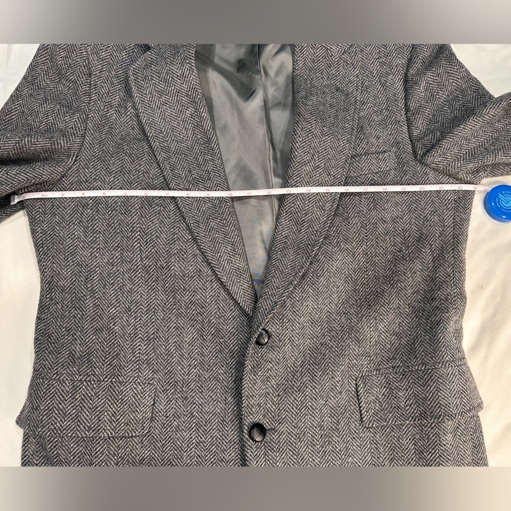 44L Adams Row USA Mens Vintage 2 Button Pure Wool Tweed Blazer Sport Coat Jacket - Picture 12 of 14